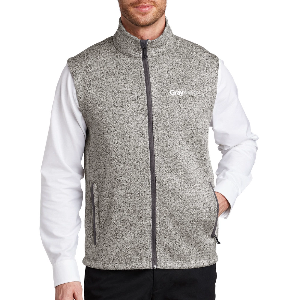 MEN'S Port Authority Sweater Fleece Vest - F236 - LS