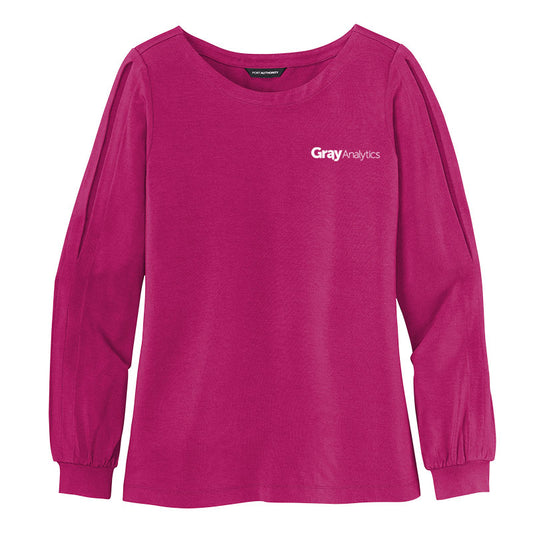 WOMEN'S Luxe Knit Jewel Neck Top - LK5600 - LS