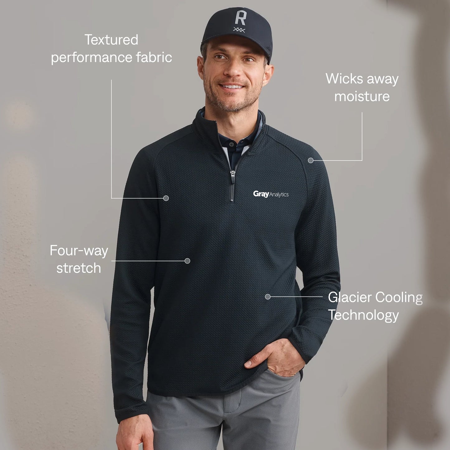 MEN'S RHONE Founder's Golf 1/4 Zip - EXEC26