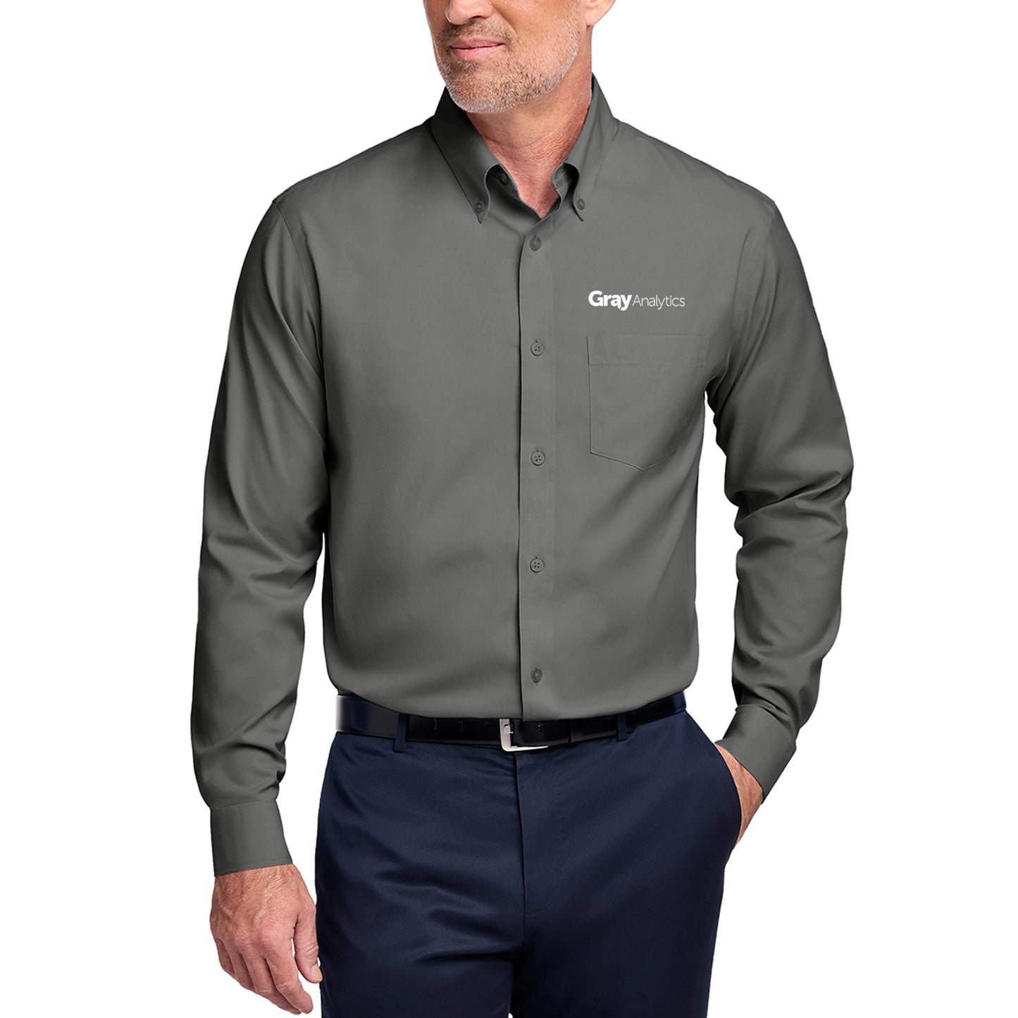 MEN'S Brooks Brothers® Wrinkle-Free Stretch Pinpoint Shirt - BB18000 - AO