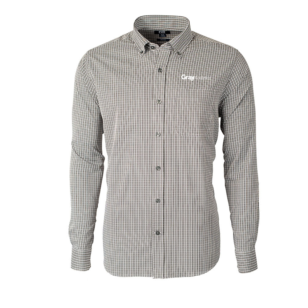 MEN'S Cutter + Buck Versatech Plaid Button Down TALL - BCW00224 - LS