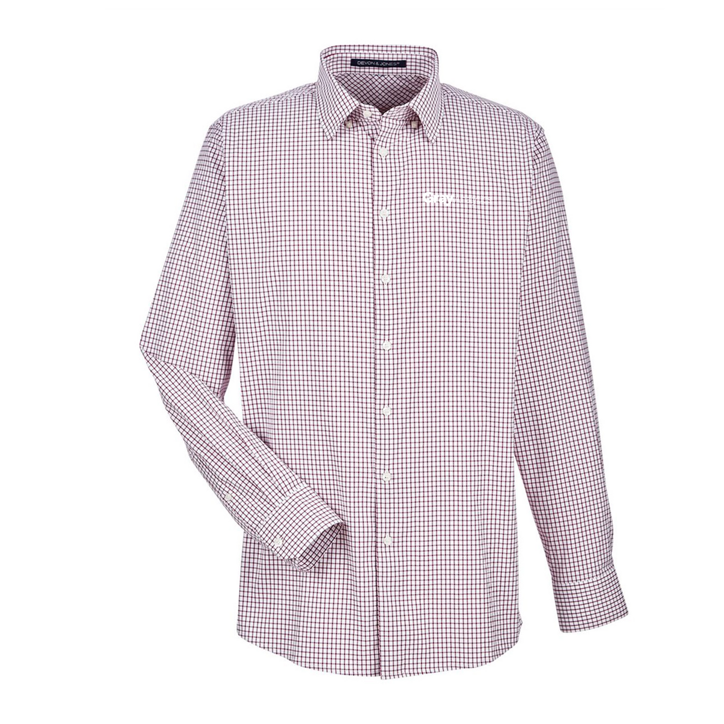 MEN'S Devon & Jones CrownLux Performance® Micro Windowpane Woven Dress Shirt- DG540 - AO