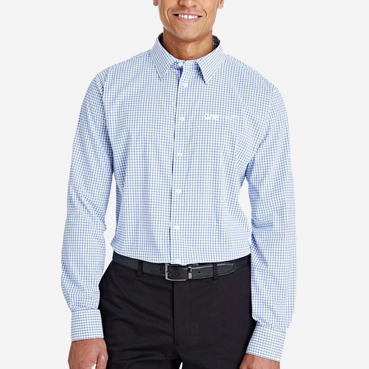 MEN'S Devon & Jones CrownLux Performance® Micro Windowpane Woven Dress Shirt- DG540 - AO
