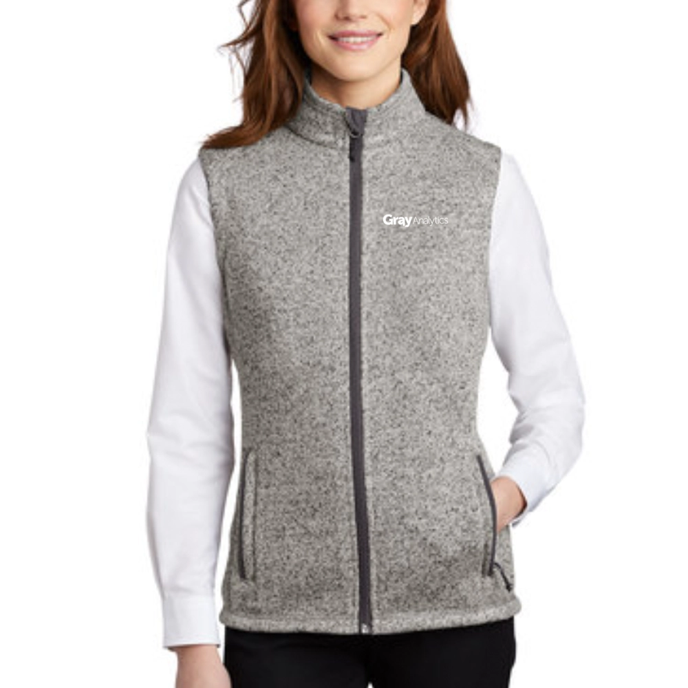 WOMEN'S  Port Authority Sweater Fleece Vest - L236 - LS