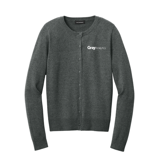 WOMEN'S Port Authority® Easy Care Crewneck Cardigan Sweater - LSW2870 - AO