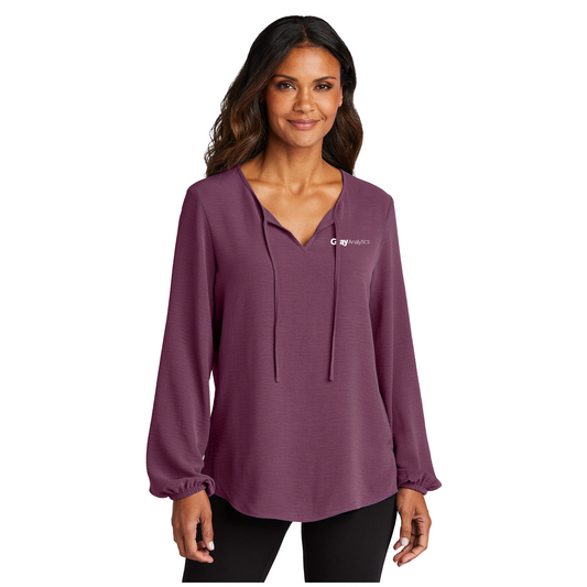 WOMEN'S Port Authority Textured Crepe Blouse - LW714 - LS