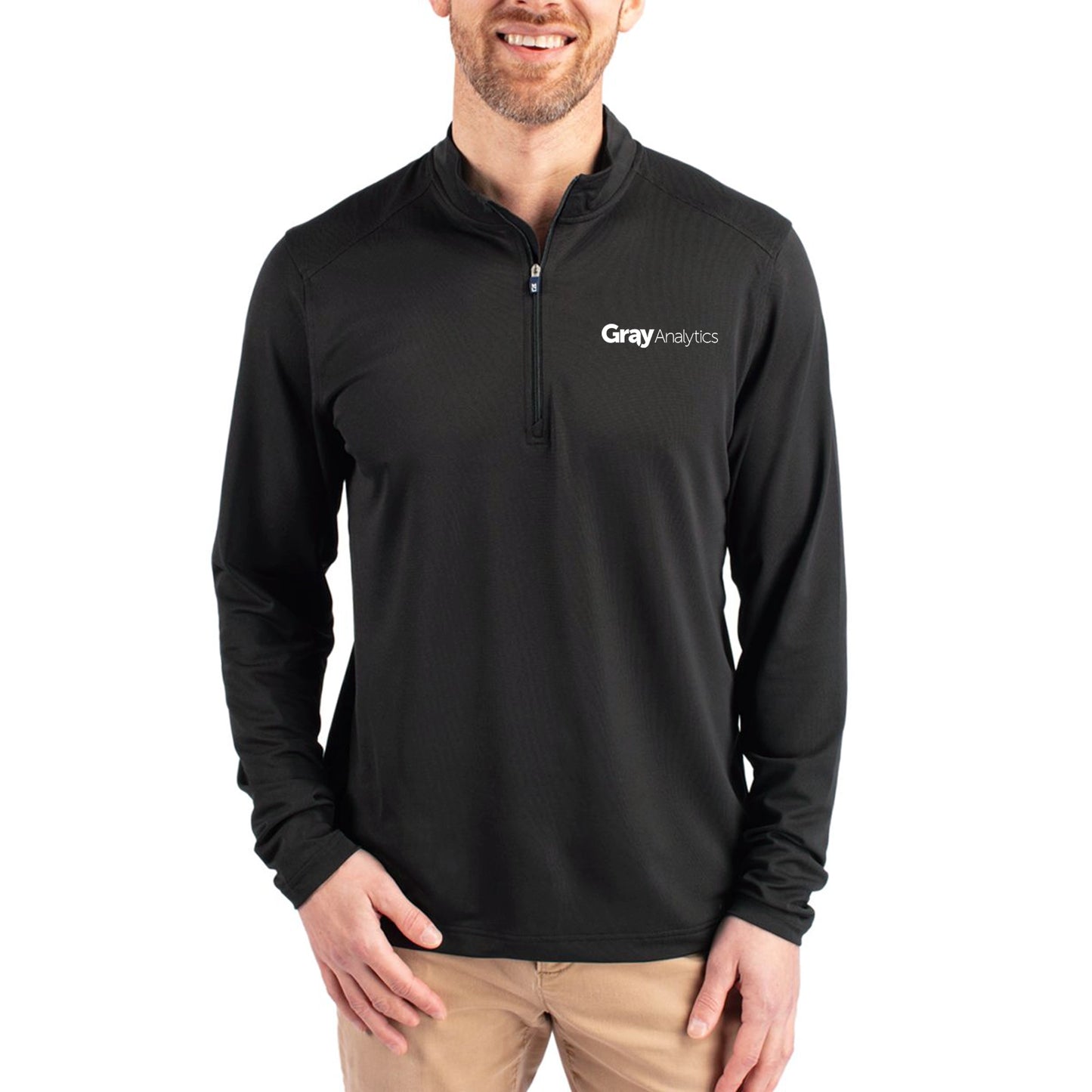 MEN'S Cutter & Buck Virtue Eco Pique Quarter Zip Pullover (Incl. TALL) - MCK01187/BCK01187 - AO