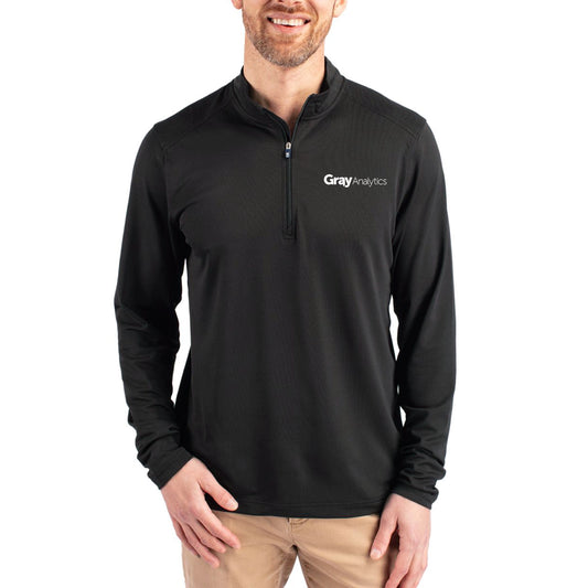 MEN'S Cutter & Buck Virtue Eco Pique Quarter Zip Pullover (Incl. TALL) - MCK01187/BCK01187 - AO