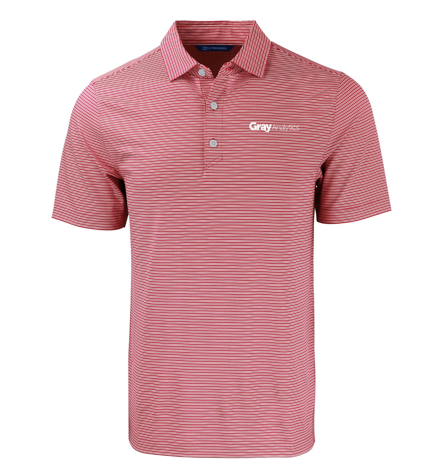 MEN'S Cutter & Buck Forge Eco Heather Stripe Stretch Recycled Polo - MCK01303 - LS