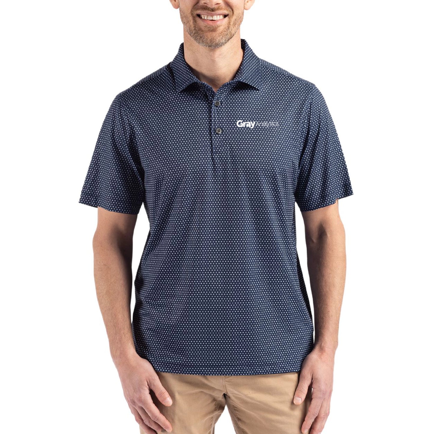 MEN'S Cutter & Buck Pike Eco Shadow Check Print Mens Polo - Tall Sizes Available - MCK01342 - LS