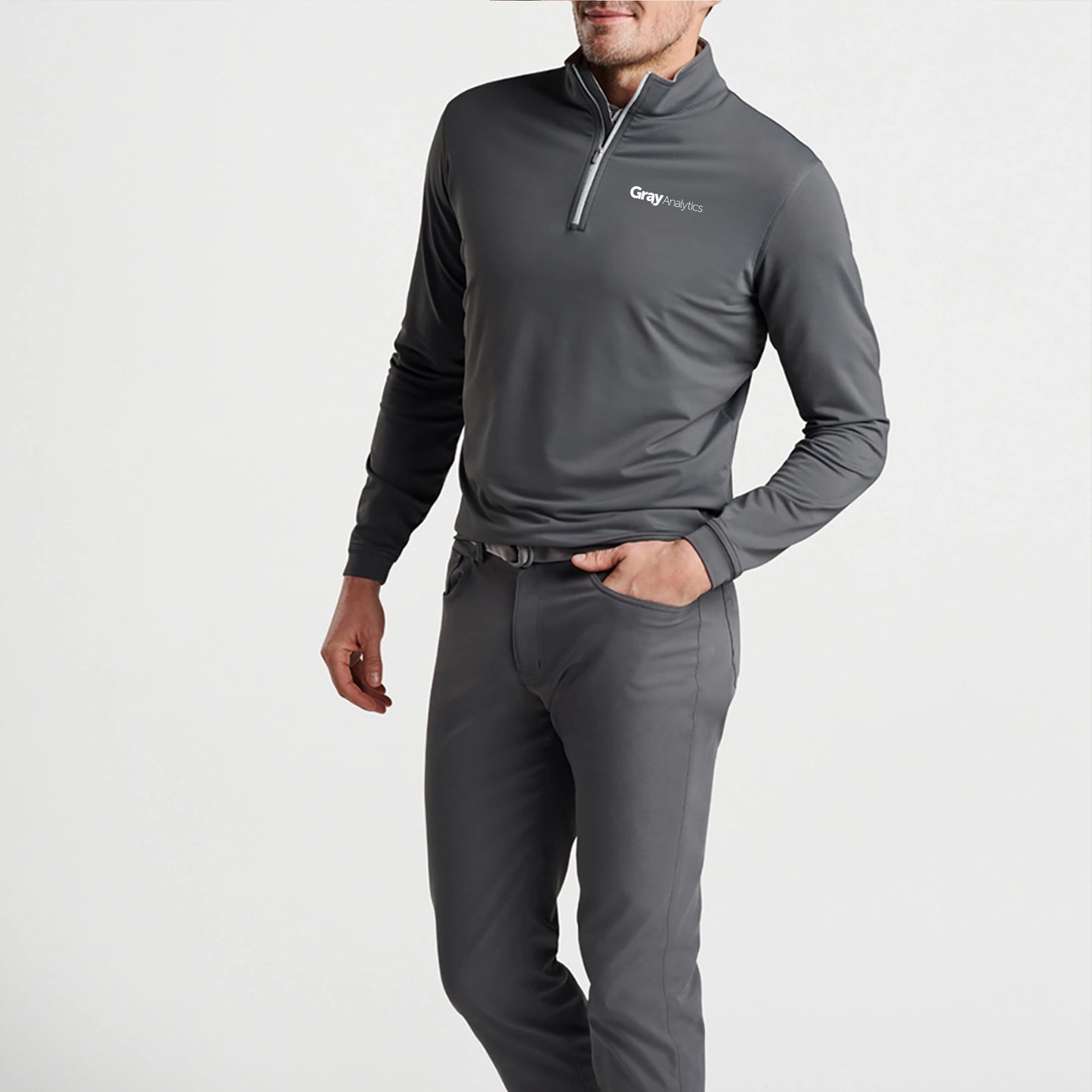 MEN'S Peter Millar Perth Stretch Loop Terry Quarter-Zip - LS - ME0EK40