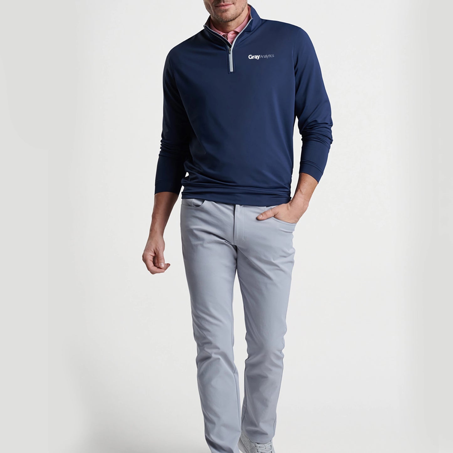 MEN'S Peter Millar Perth Stretch Loop Terry Quarter-Zip - LS - ME0EK40