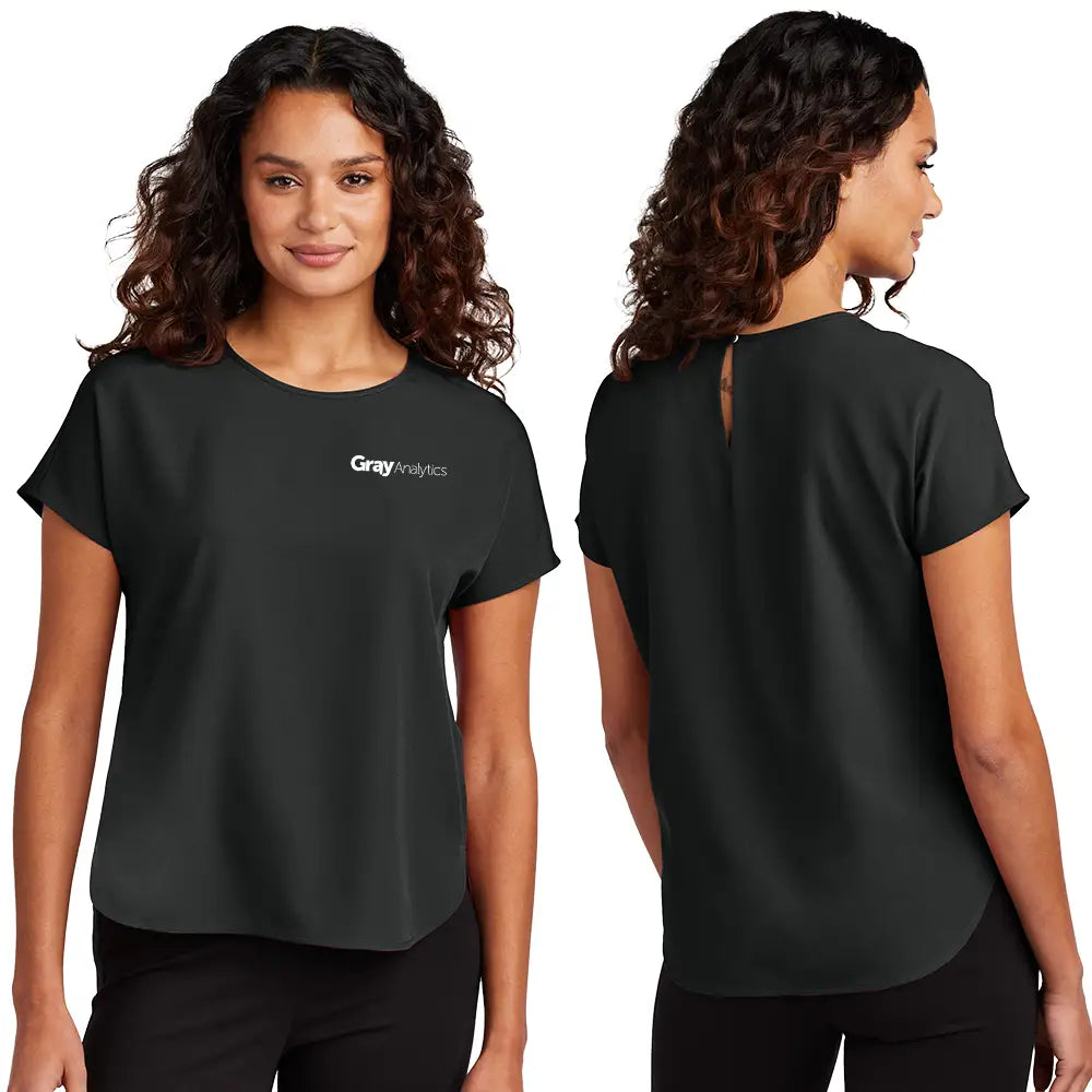 WOMEN'S  Mercer + Mettle Stretch Crepe Crew - MM2015 - LS
