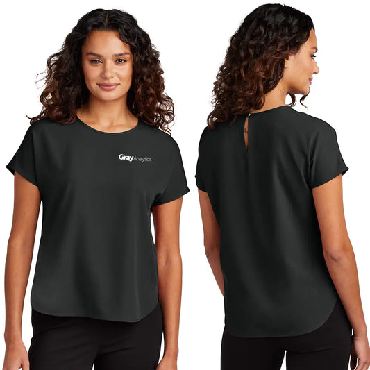 WOMEN'S  Mercer + Mettle Stretch Crepe Crew - MM2015 - LS